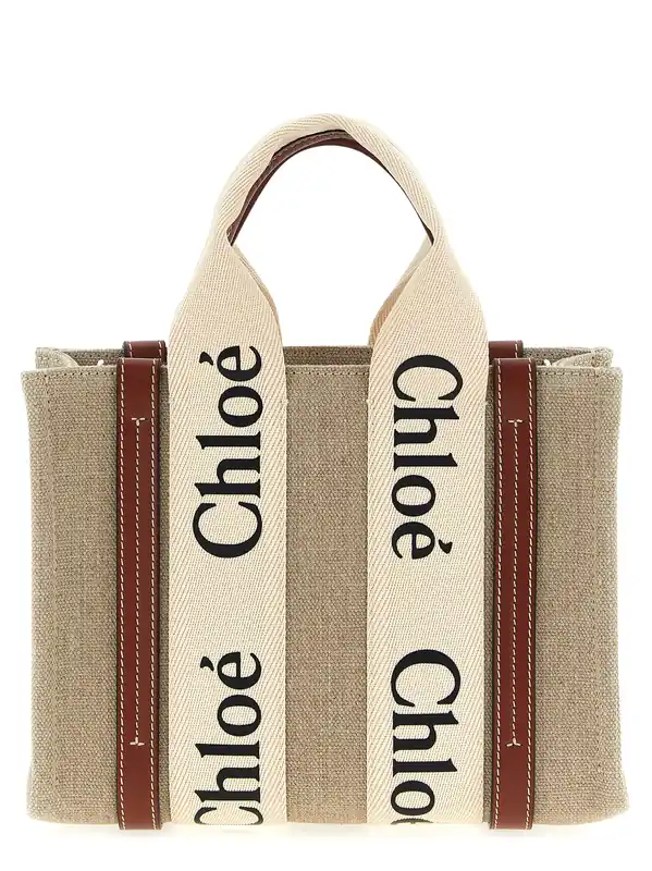 Woody Small Tote Bag Brown - Chloé