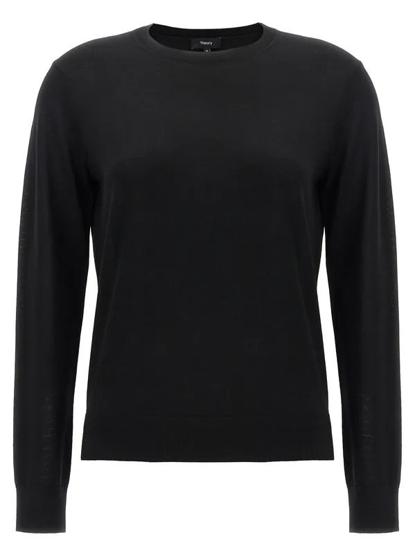Basic Sweater Sweaters And Cardigans Black - Theory