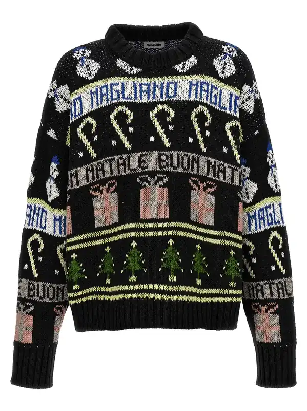 Buone Feste Sweater, Cardigans Black - Magliano