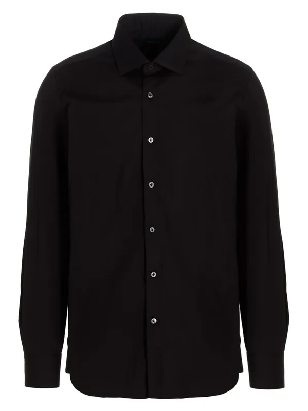 Poplin Shirt Shirt And Blouse Black - Barba