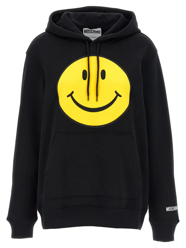 Smiley Sweatshirt Black - Moschino