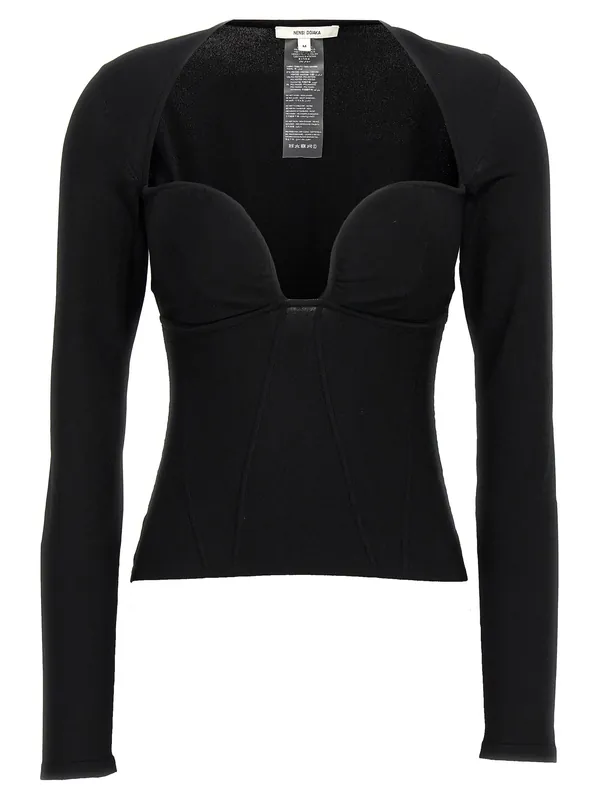Bustier Tops Black - Nensi Dojaka