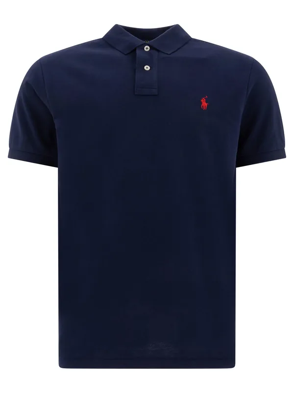 Pique Polo Shirt Polo Shirts Blue - Polo Ralph Lauren