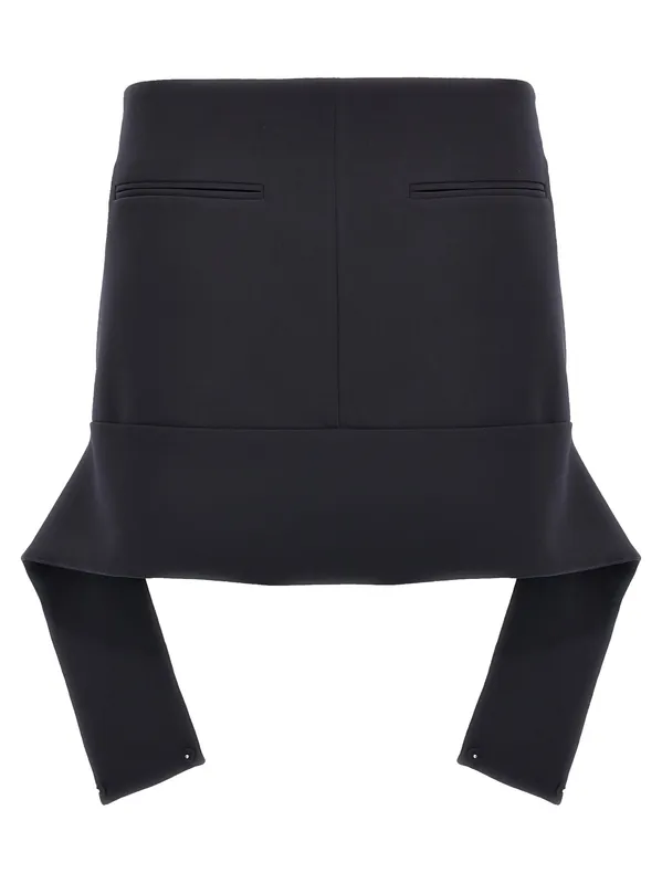 Reversed Belt Mini Skirts Blue - Courrèges