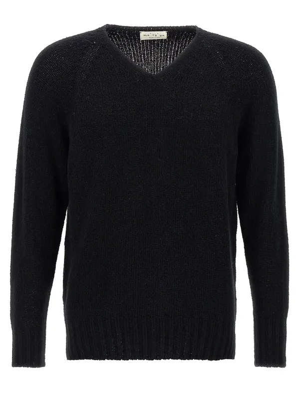 Bouclé Sweater Sweaters And Cardigans Black - Ma'Ry'Ya