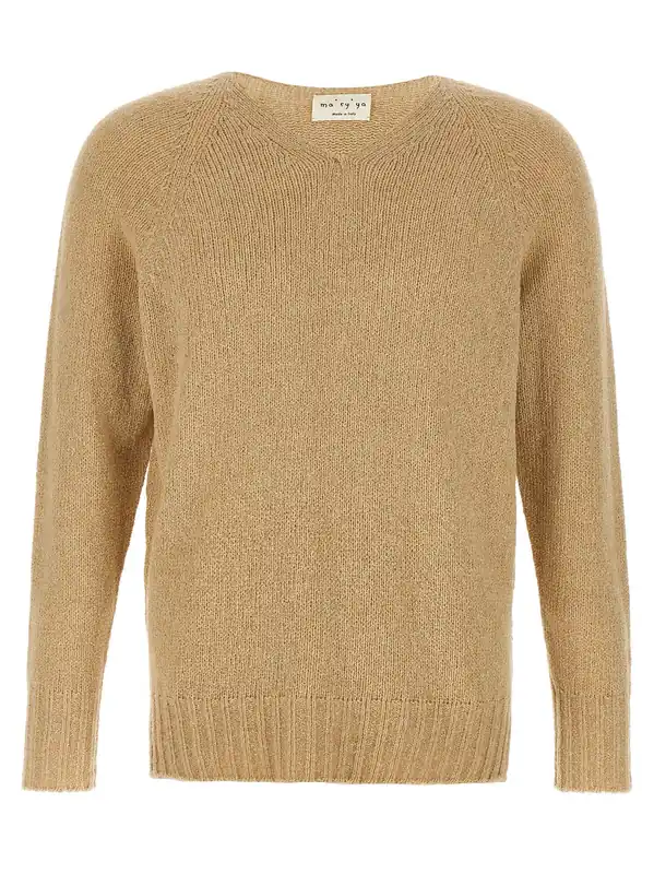 Bouclé Sweater Sweaters And Cardigans Beige - Ma'Ry'Ya