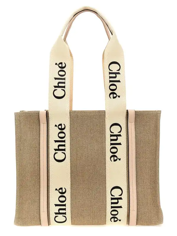 Woody Medium Tote Bag Pink - Chloé
