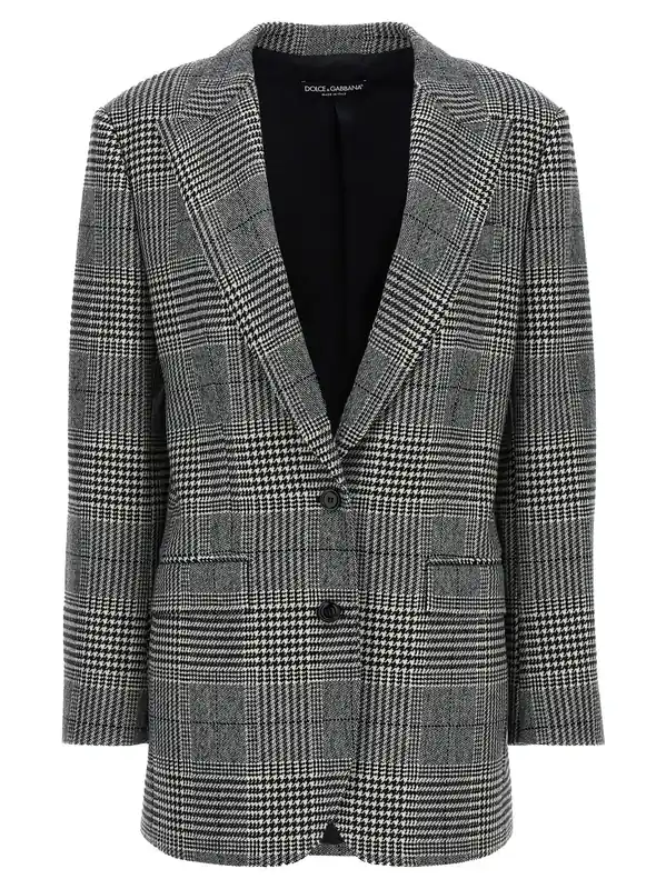 Pied De Poule Blazers White/Black - Dolce & Gabbana