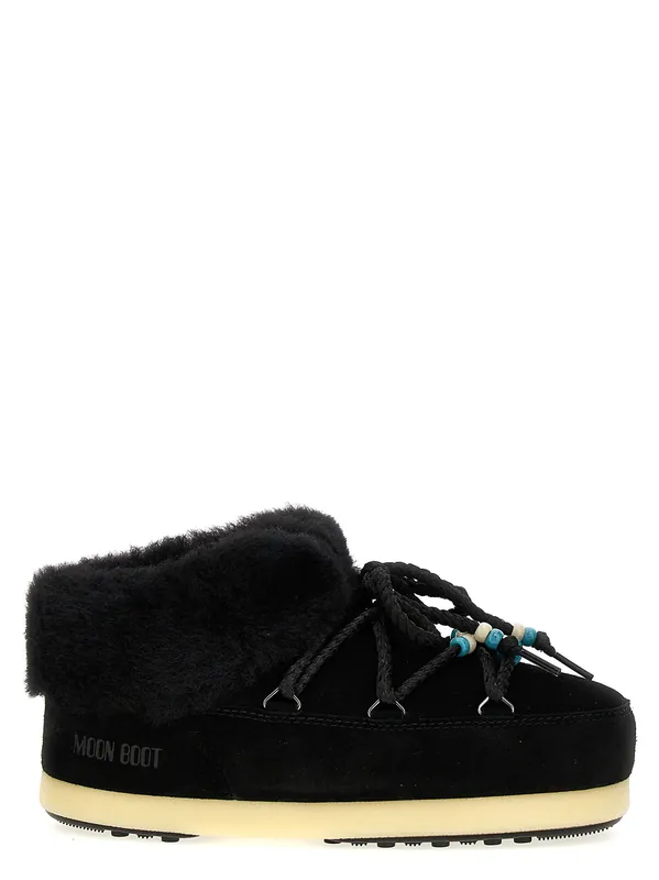 Mule Suede Beads Boots And Ankle Boots Black - Moon Boot