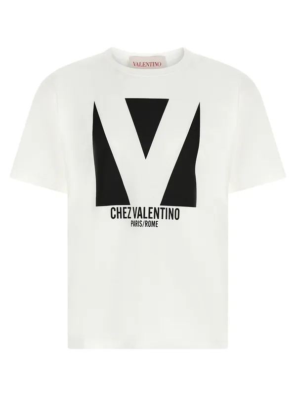 Chez Valentino T-Shirt White/Black