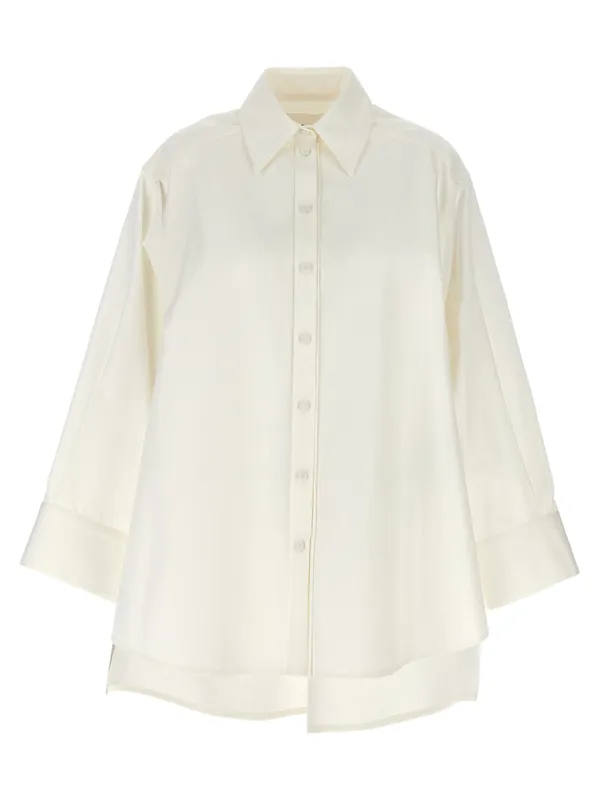 Cut-Out Armhole Shirt Shirt And Blouse White