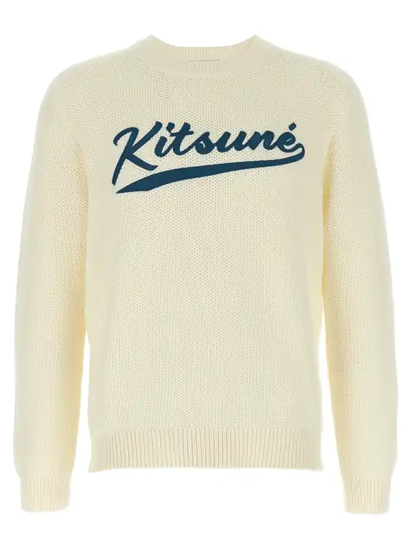 Kitsune Varsity Sweaters And Cardigans White - Maison Kitsuné