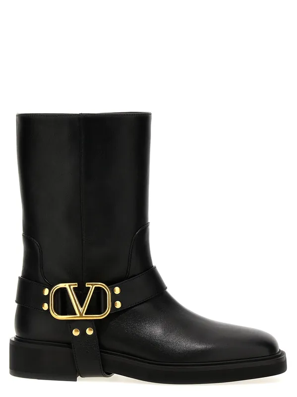 Vlogo Signature Boots And Ankle Boots Black - Valentino Garavani