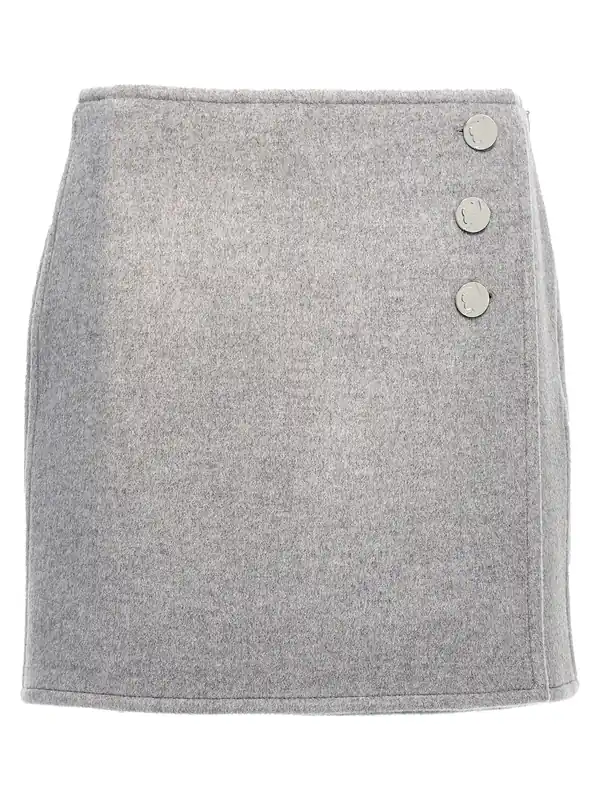 T Monogram Skirts Gray - Tory Burch