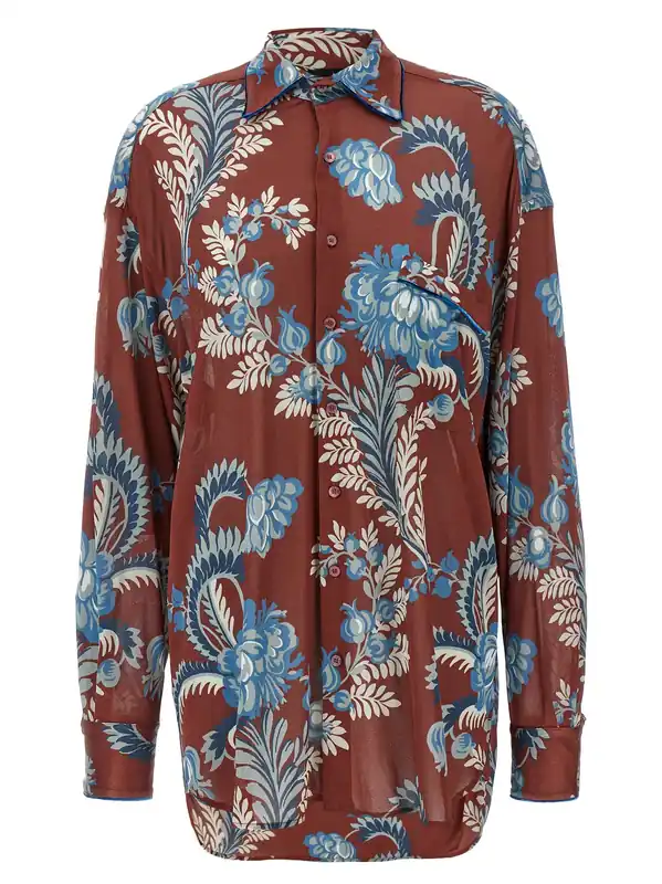 Floral Foliage Shirt Shirt And Blouse Multicolor - Etro