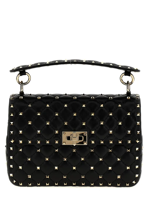 Rockstud Spike Shoulder Bags Black - Valentino Garavani