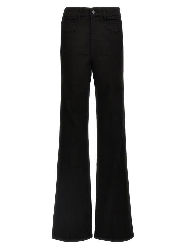 Stretch Twill Denim Wide Flare Jeans Black - Tom Ford