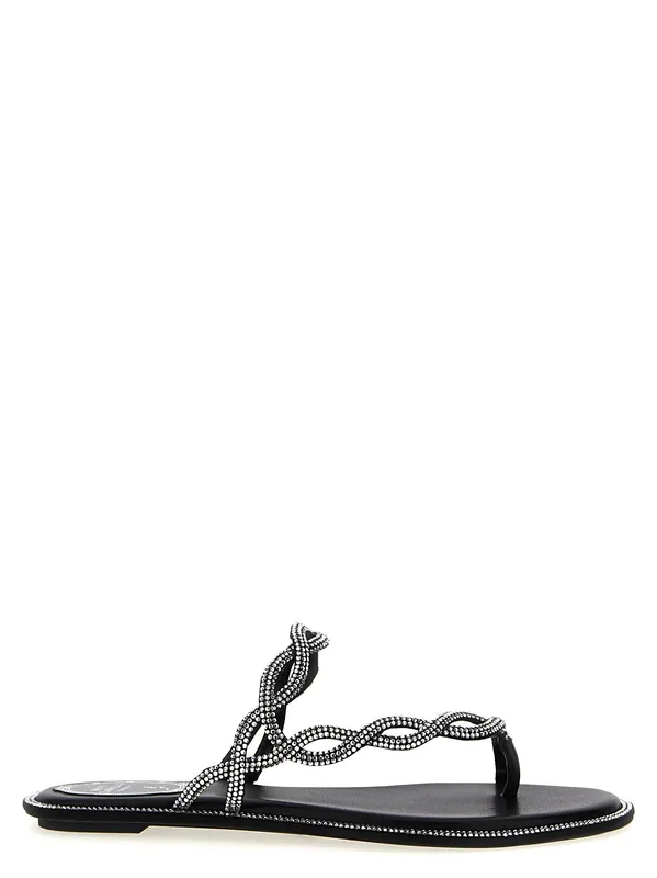Braid Sandals Black - René Caovilla