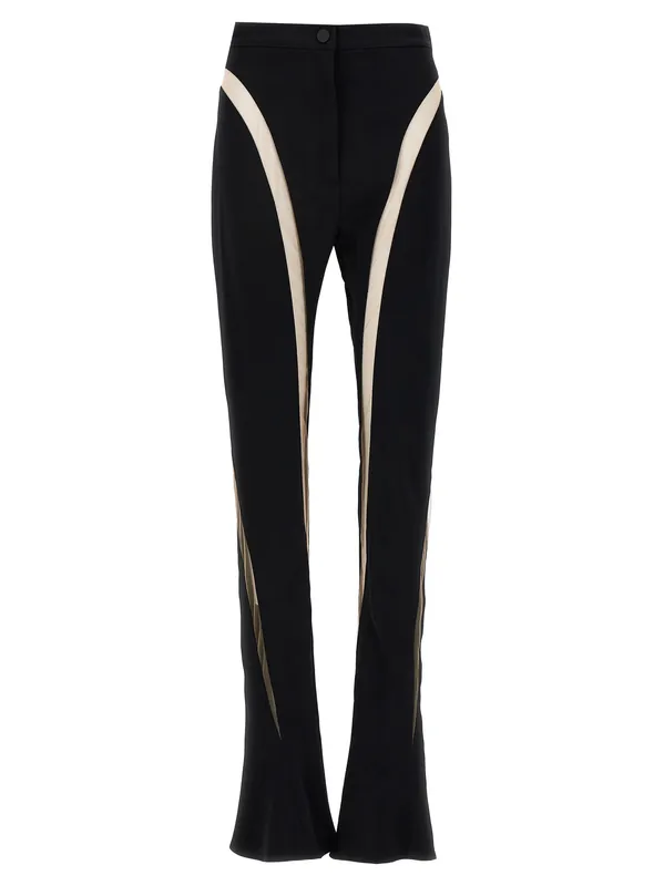 Mesh Insert Leggings Black - Mugler