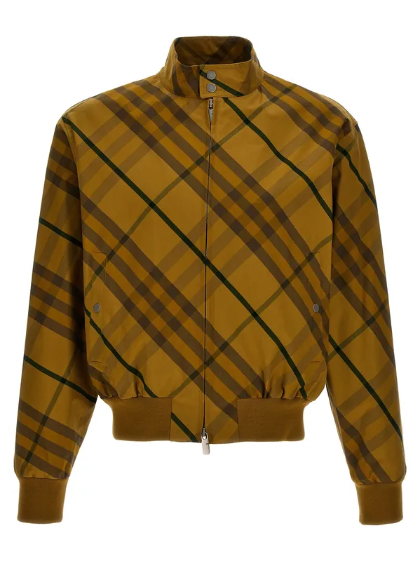 Check Print Jacket Puffer Jackets Yellow - Burberry