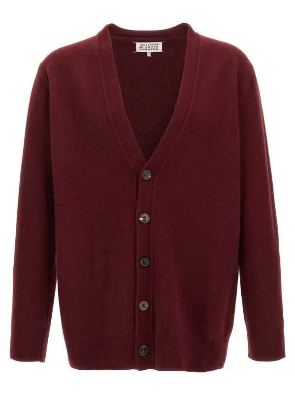 Wool Cardigan Sweaters And Cardigans Bordeaux - Maison Margiela