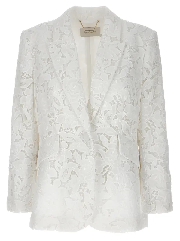 Natura Lace Blazers White - Zimmermann