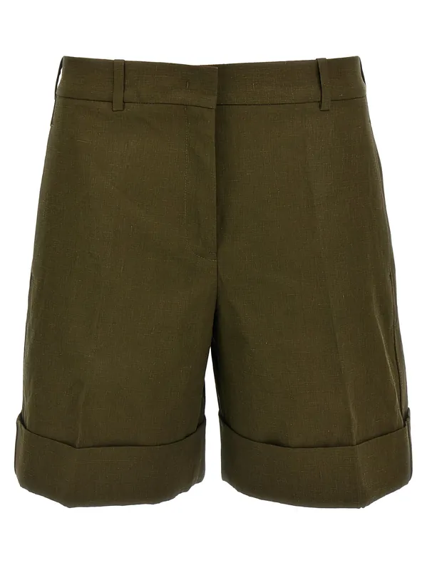 Linen Bermuda Shorts Bermuda And Short Green - Jil Sander
