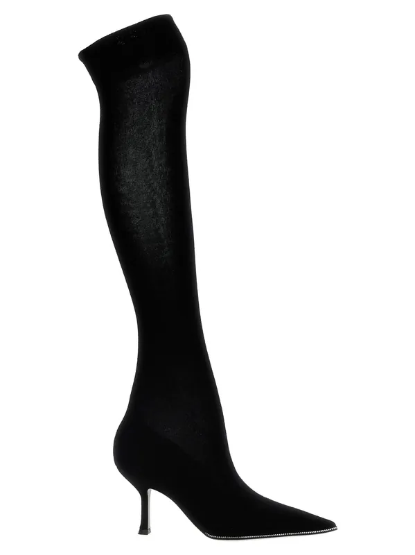 Knitted Boots Boots And Ankle Boots Black - René Caovilla