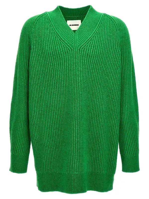 Oversized Sweater Sweaters And Cardigans Green - Jil Sander