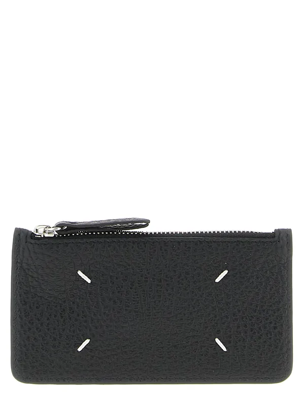 Zipped Cardholder Wallets And Card Holders Black - Maison Margiela