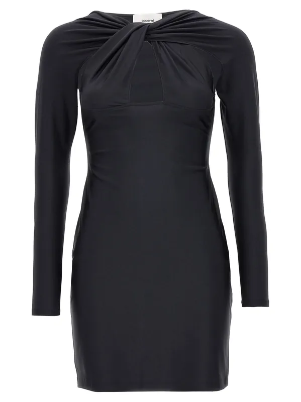 Twisted Cut-Out Dresses Black