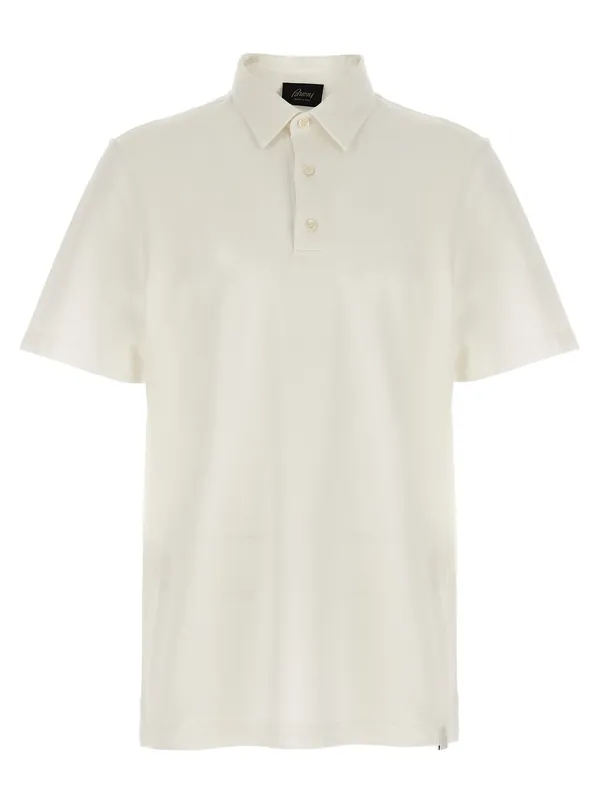 Cotton Shirt Polo White - Brioni