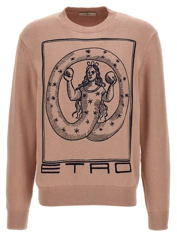Logo Embroidery Sweater Sweaters And Cardigans Pink - Etro