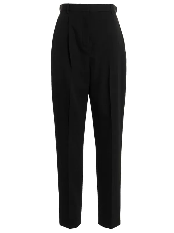 Wool Twill Pants Black - Tory Burch