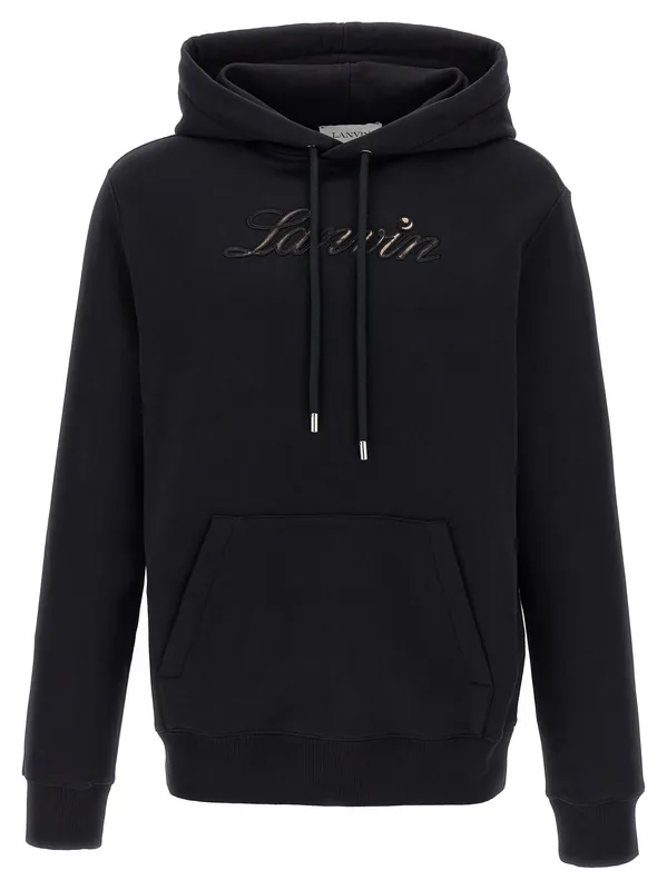 Logo Hoodie Sweatshirt Black - Lanvin