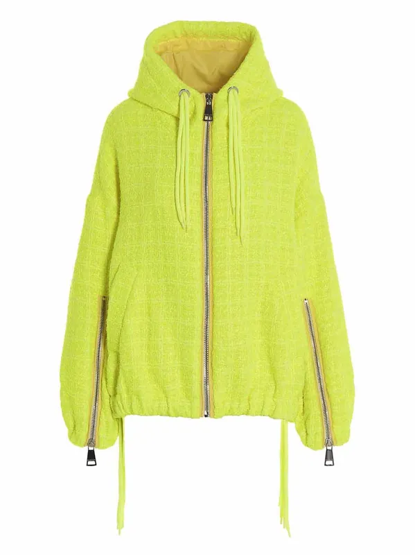 Chris Windbreaker Tweed Casual Jackets And Parka Yellow - Khrisjoy
