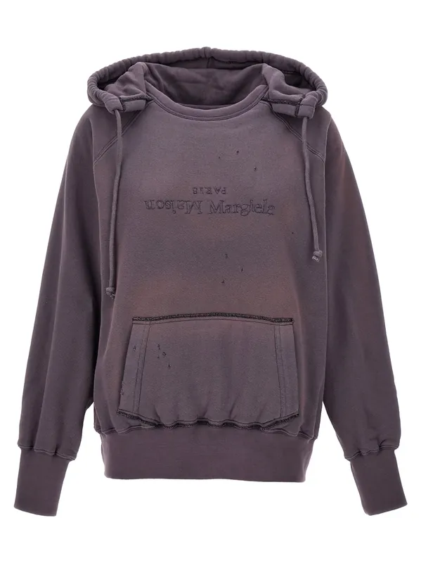 Logo Reverse Sweatshirt Purple - Maison Margiela