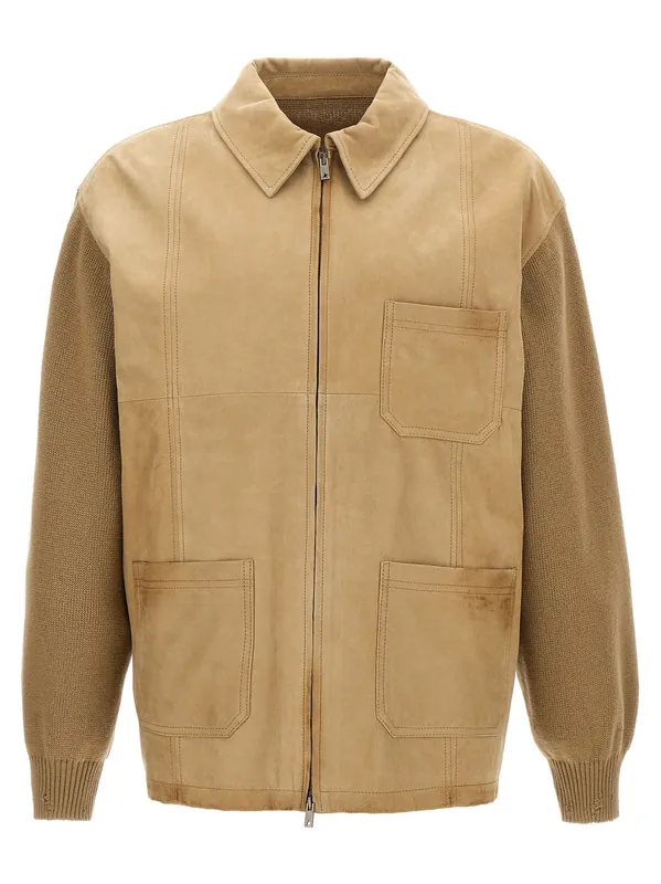Neil Puffer Jackets Beige - Golden Goose