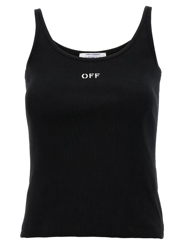 Off Stamp Tops Black - Off-White