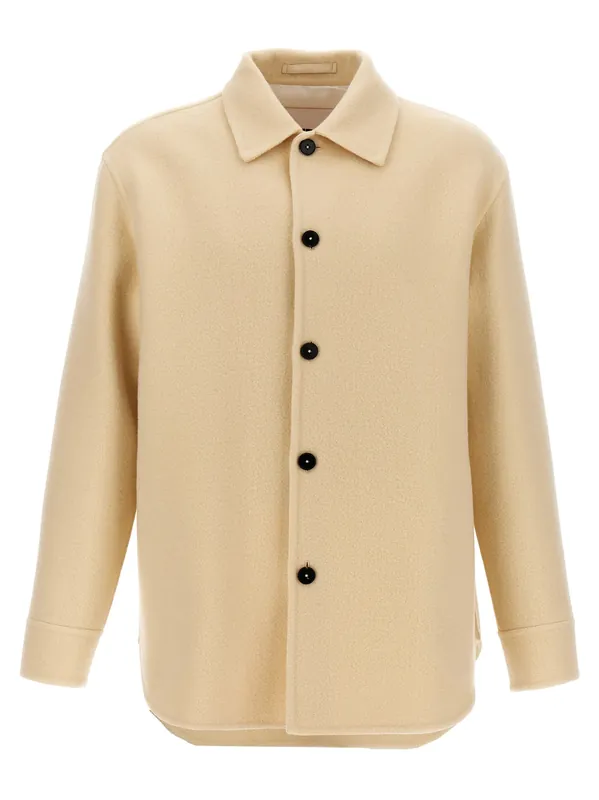 Wool Coat Coats And Trench Coats Beige - Jil Sander