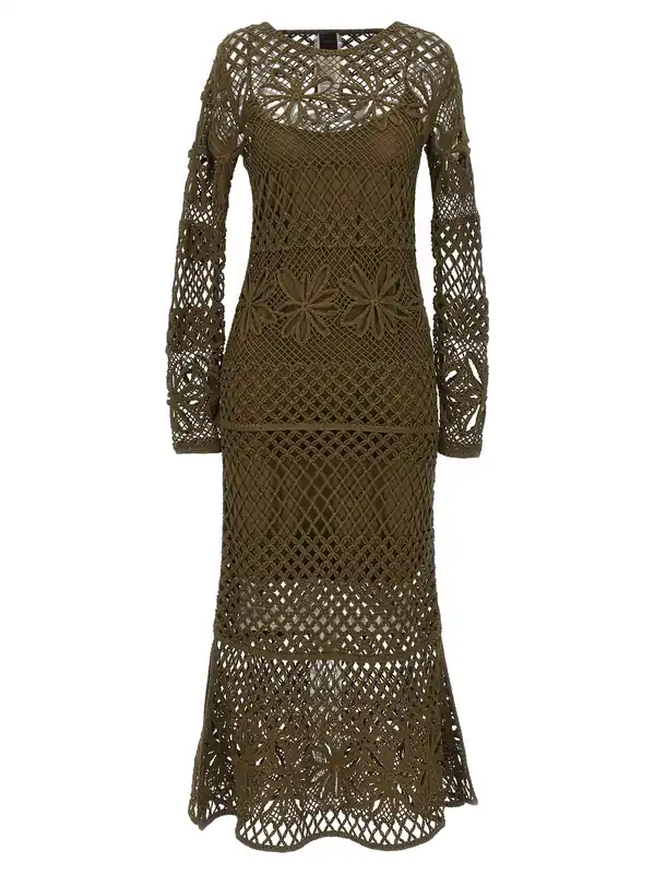 Crochet Dress Dresses Green - Pinko