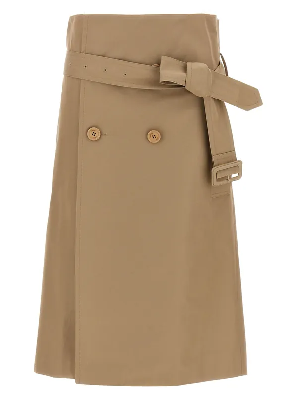 Deconstructed Trenchcoat Skirts Beige - Vetements