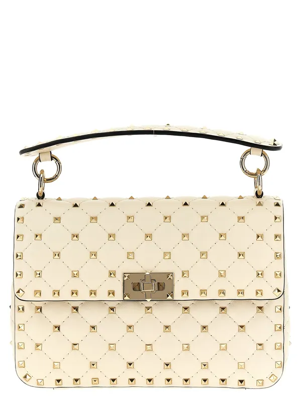 Rockstud Spike Shoulder Bags White - Valentino Garavani