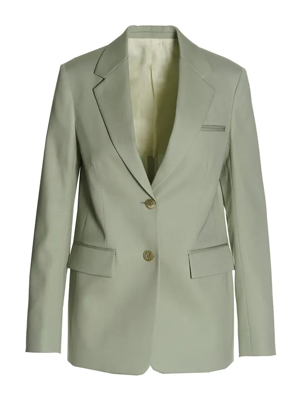 Wool Single Breast Blazer Jacket Blazers Green - Lanvin