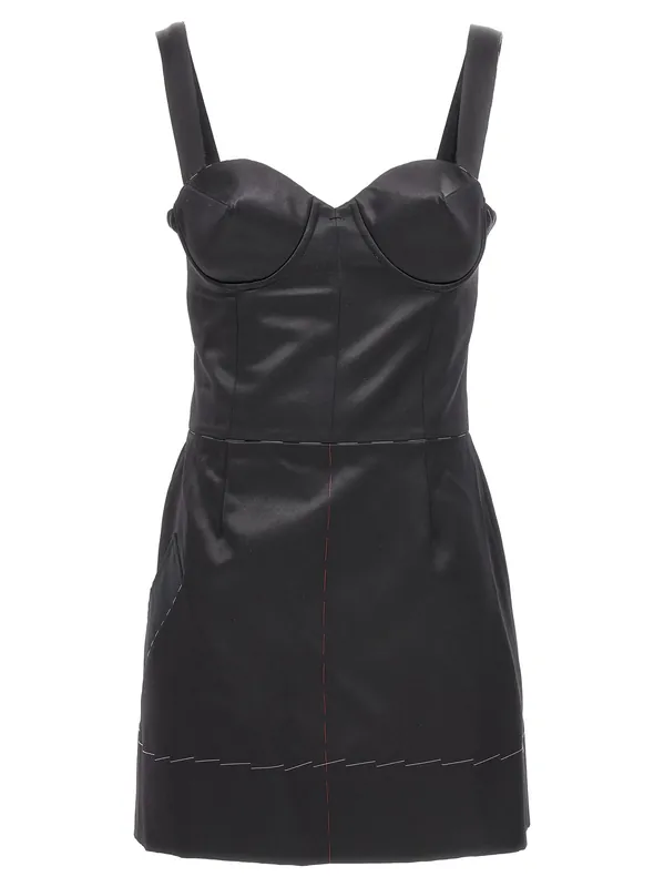 Contrast Stitching Corset Dress Dresses Black - Maison Margiela