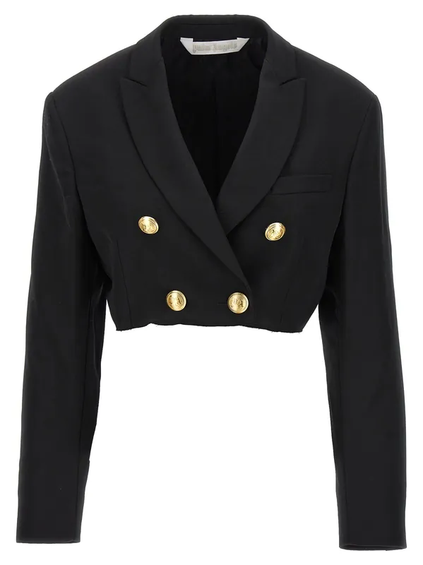 Cropped Blazer Blazers Black - Palm Angels