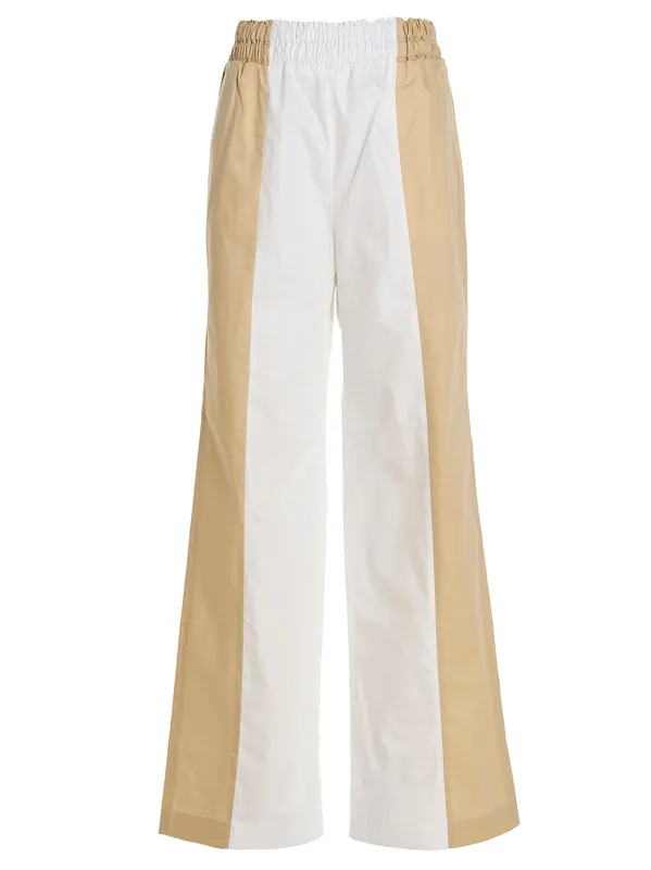 Loose Leg Two-Color Pants Multicolor