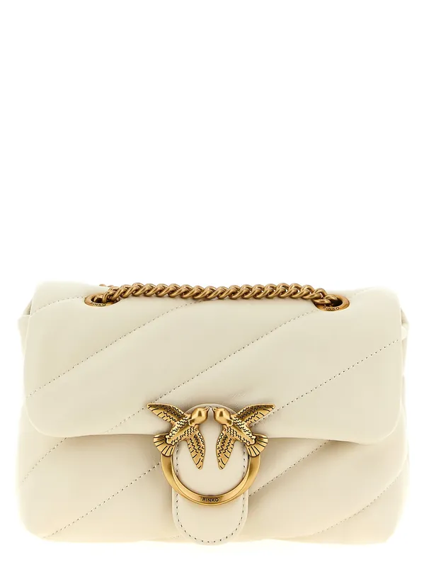Mini Love Puff Crossbody Bags White - Pinko