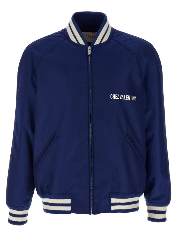 Chez Valentino Puffer Jackets Blue - Valentino Garavani