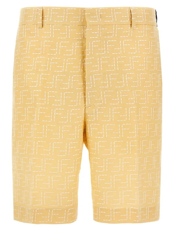 Bermuda Jacquard Ff Bermuda And Short Yellow - Fendi
